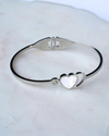 Two Hearts Bracelet Silver