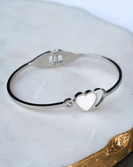 Two Hearts Bracelet Silver