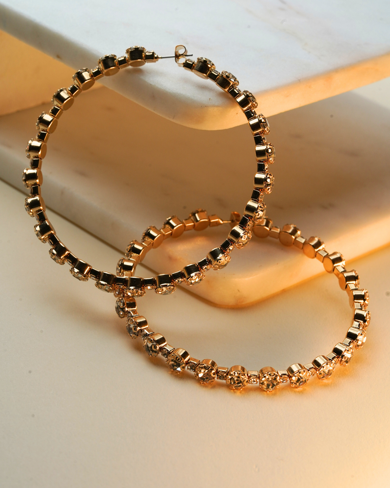 Diva Hoop Earrings Gold