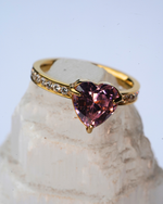 Pink Heart Ring - Gold/Pink