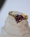 Pink Heart Ring - Gold/Pink