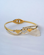 Three Hearts Bracelet Gold