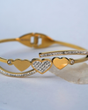 Three Hearts Bracelet Gold