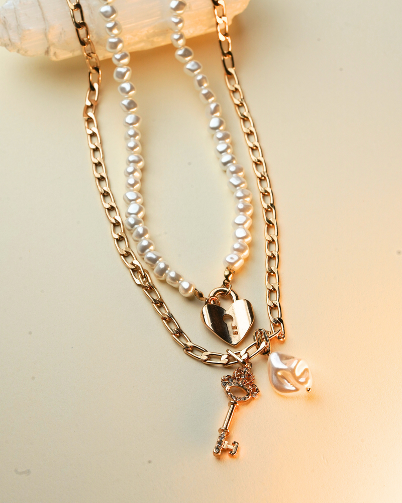 Key To My Heart Necklace - Gold