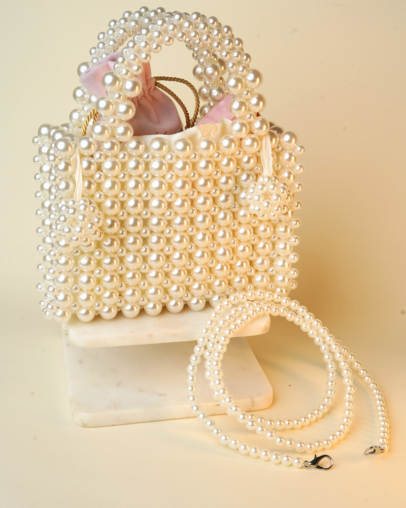 Pearl Baby Box Clutch Bag