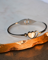 Two Hearts Bracelet Silver