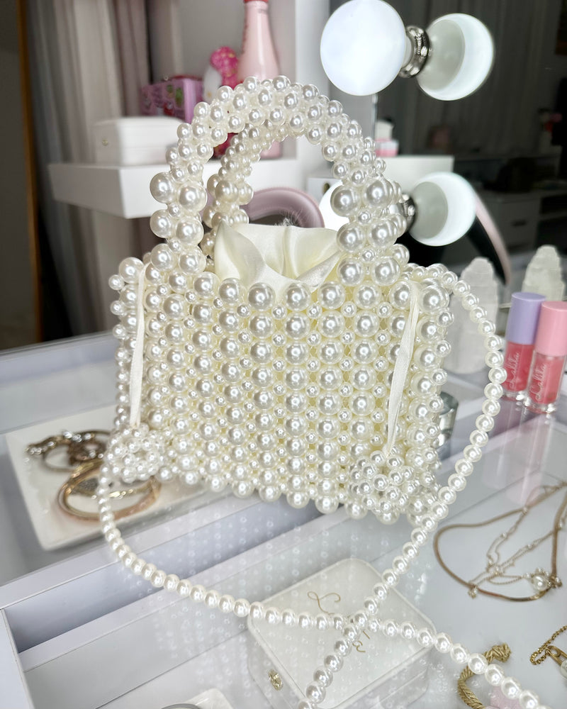 Pearl Baby Box Clutch Bag