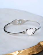 Two Hearts Bracelet Silver