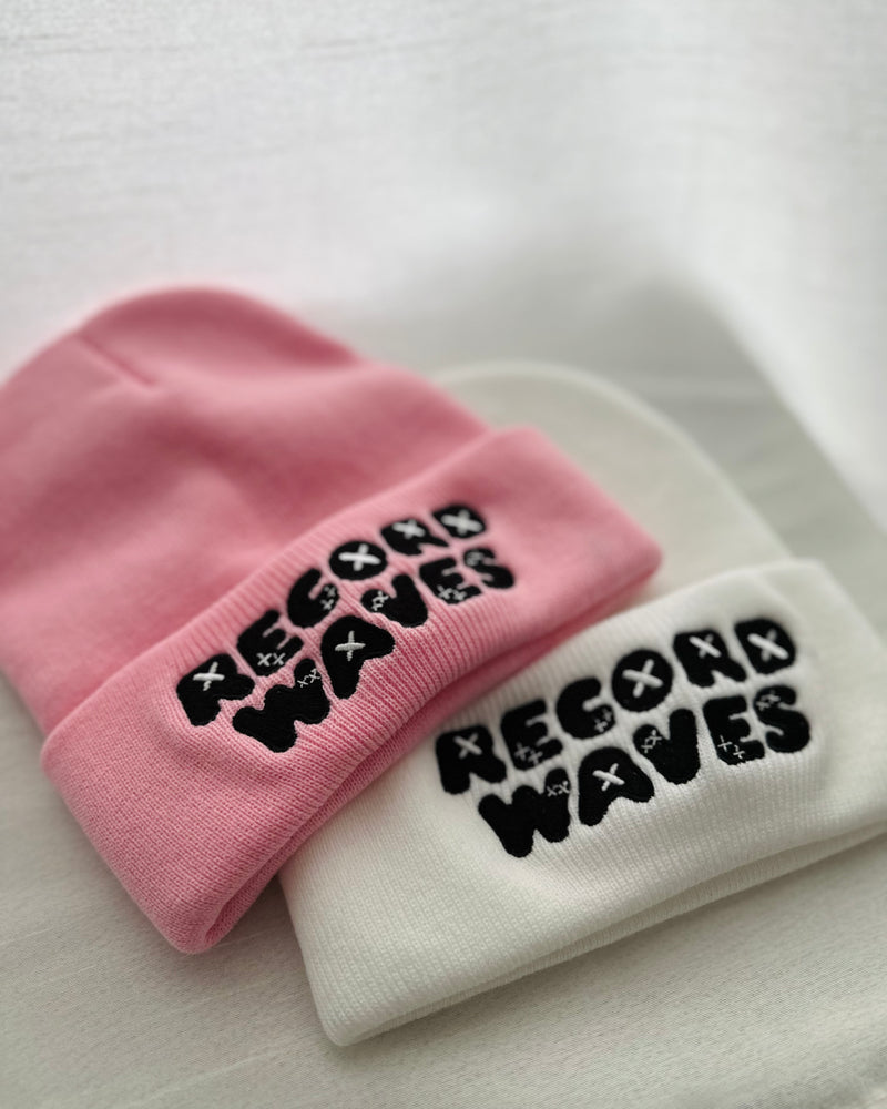 Record Waves Beanie - White