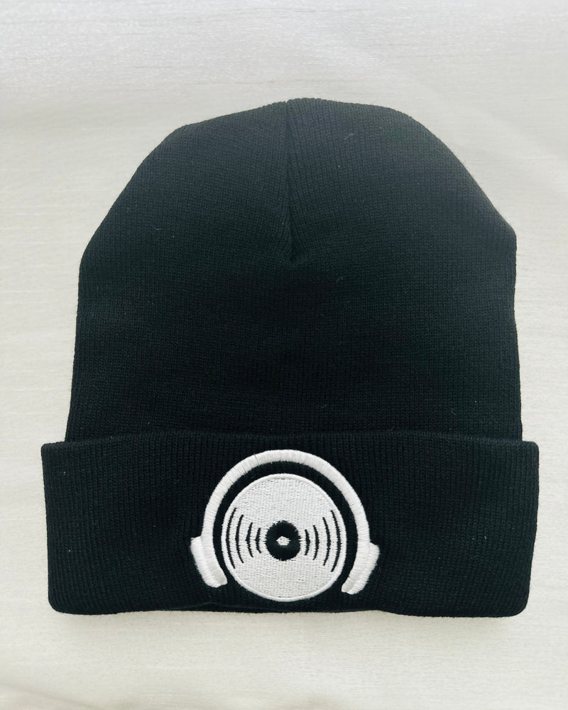 Vinyl Head Beanie - Black