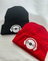 Vinyl Head Beanie (Red)