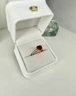 Red Heart Ring - Gold