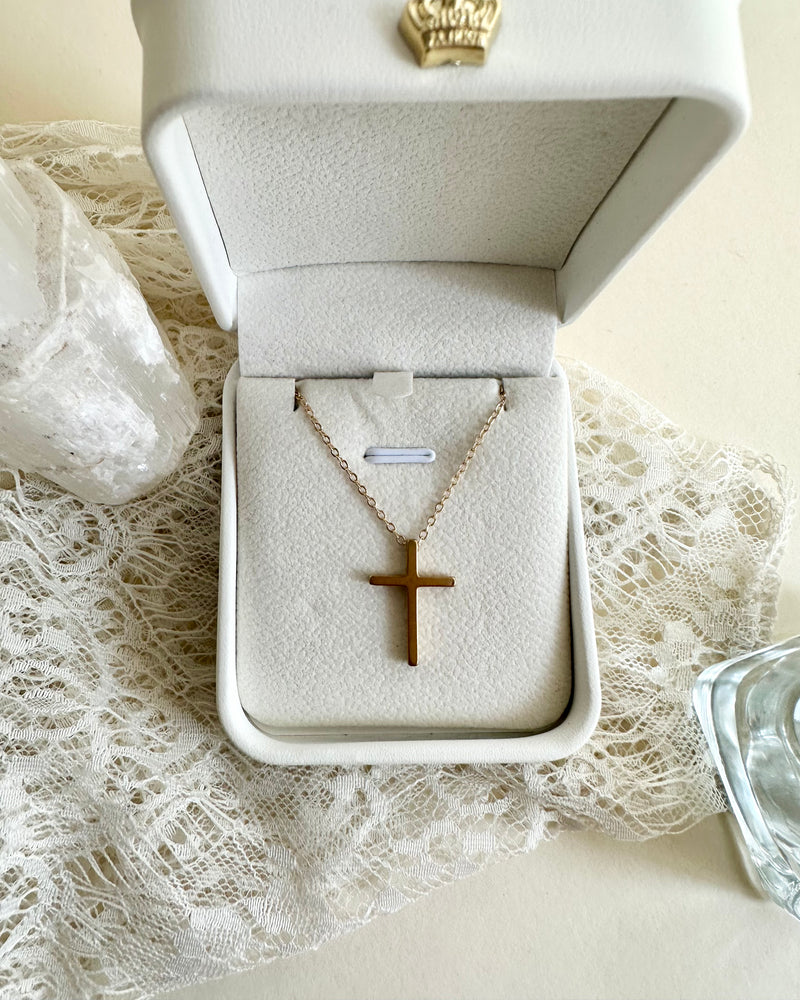 ‘Cross Necklace (gold)