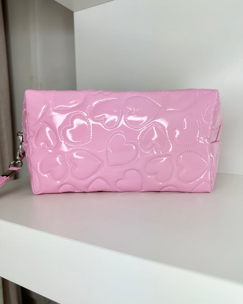 Pink Hearts Pouch Bag